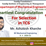 Ashutosh Kharche Placed at TCS