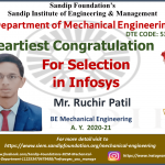 Ruchir Patil Placed at Infosys