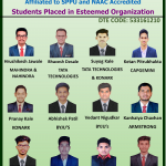 Students of Department of Mechanical Engineering placed in Esteemed Organizations