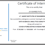 Jayshree Patil Certificates